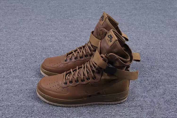 Nike Special Forces Air Force Boots Faded Olive Gum Light Brown Men Shoes